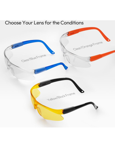 Gafas de Tiro Antivaho para Jóvenes y Adultos - Marco Negro