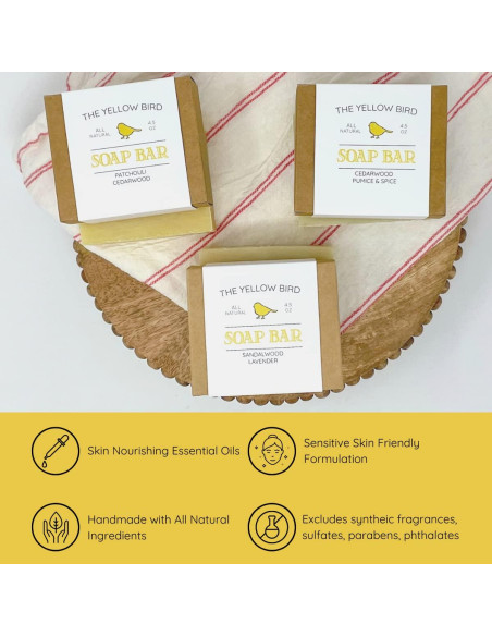 Jabón Orgánico Exfoliante El Pájaro Amarillo 127g Madera de Cedro