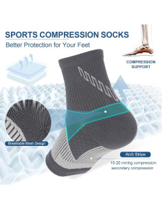 Calcetines de Compresión DRNAIETY para Tobillo Unisex L 2