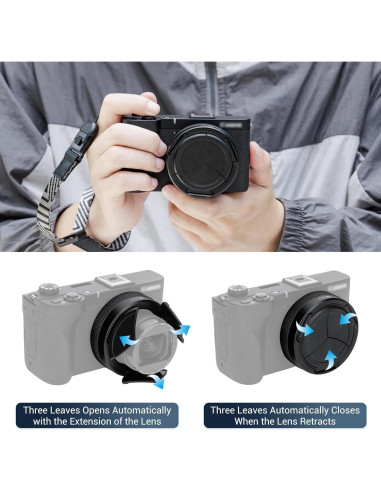Cubierta de lente automática JJC para Canon PowerShot V1