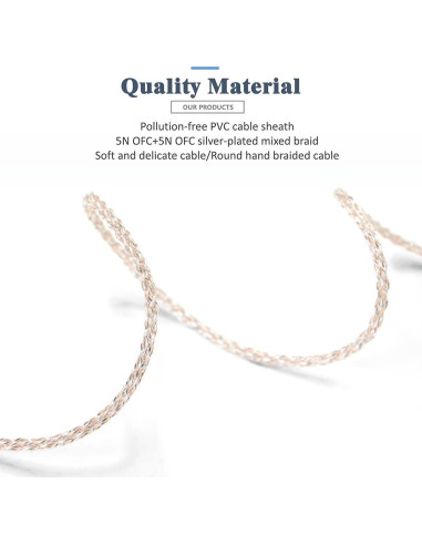 Cable de Reemplazo para Auriculares GUCraftsman 1.2m 4.4mm