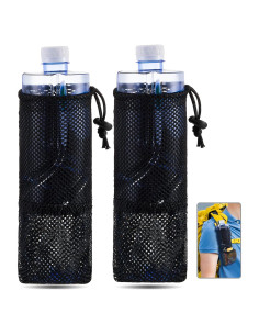 Soporte para Botellas de Agua Riakrum 2 Pcs Negro 26x11 cm