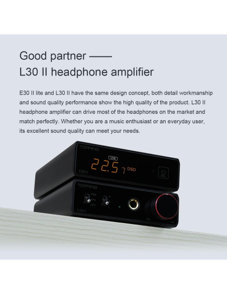 DAC de Audio de Alta Resolución TOPPING E30 II Lite Negro