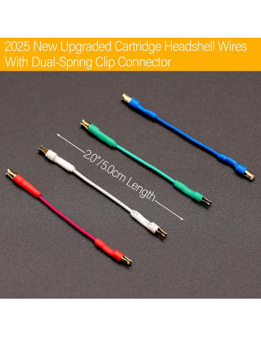 Cables de Alambre para Tocadiscos Zentect 4 Piezas 50mm OFC