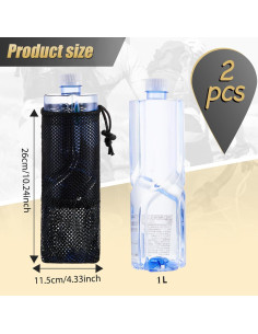 Soporte para Botellas de Agua Riakrum 2 Pcs Negro 26x11 cm 2