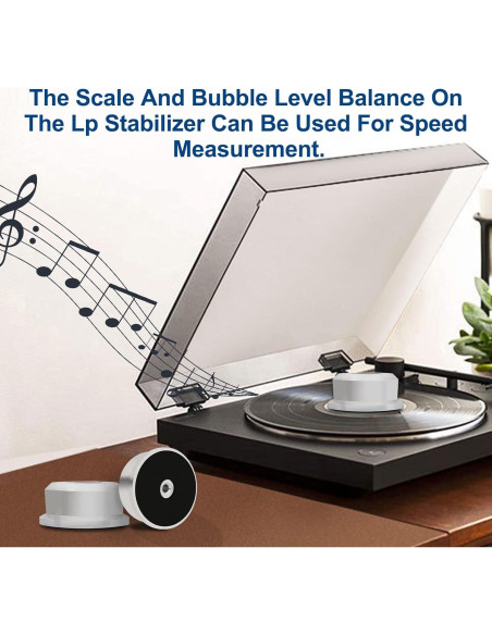 Estabilizador de Discos Monosaudio 320g con Nivel de Burbuja Plata