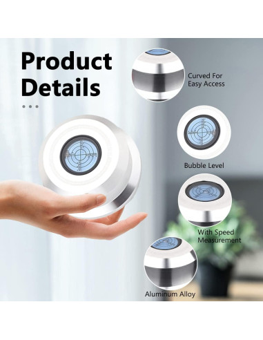 Estabilizador de Discos Monosaudio 320g con Nivel de Burbuja Plata