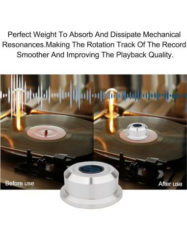 Estabilizador de Discos Monosaudio 320g con Nivel de Burbuja Plata