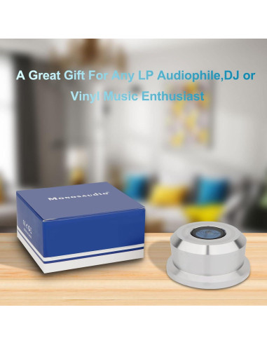 Estabilizador de Discos Monosaudio 320g con Nivel de Burbuja Plata