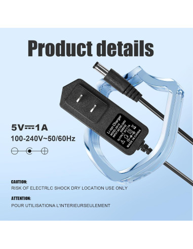 Cable de Alimentación 5V YDRANT para Tocadiscos VSC-550BT