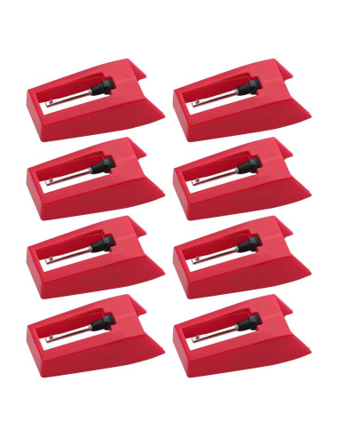 8 Agujas de Reemplazo para Tocadiscos Motroce con Cubiertas