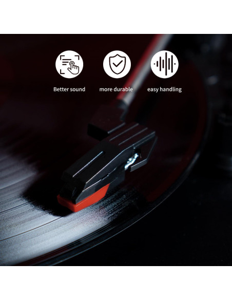 8 Agujas de Reemplazo para Tocadiscos Motroce con Cubiertas