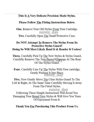 Aguja de Reemplazo Estiló Diamante para Tocadiscos Stanton 500