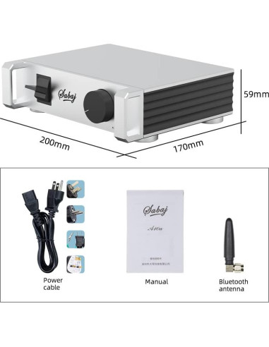 Amplificador Digital HiFi SABAJ A10a 225W BTL RCA XLR Bluetooth