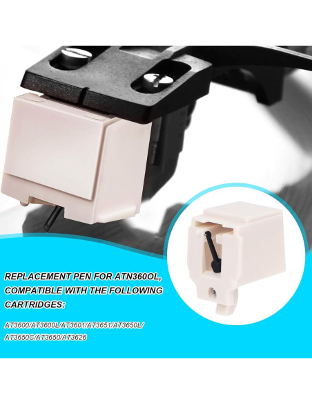 3 Piezas Repuesto Aguja y Cepillos para Tocadiscos Audio-Technica