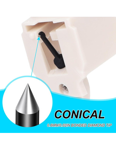 3 Piezas Repuesto Aguja y Cepillos para Tocadiscos Audio-Technica