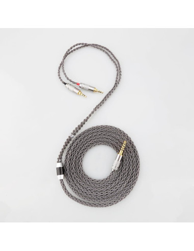 Cable de Audio 4.4mm a Doble 2.5mm Macho XIUSHAOT 2M Plata