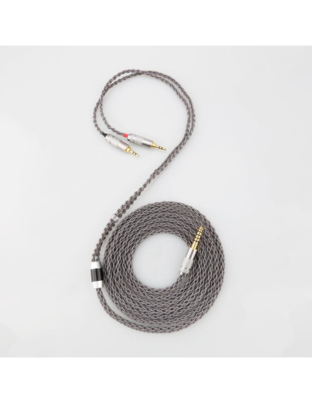 Cable de Audio 4.4mm a Doble 2.5mm Macho XIUSHAOT 2M Plata