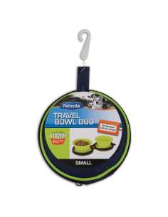 Tazón de Viaje de Silicona Petmate 3 Tazas Azul Marino/Verde