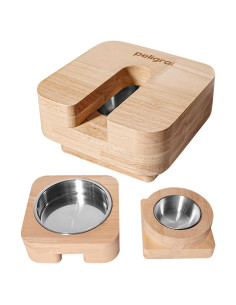 Comedero Interactivo para Gatos Peligrai 3 en 1 Antideslizante