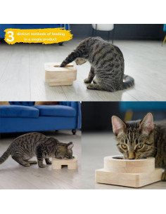 Comedero Interactivo para Gatos Peligrai 3 en 1 Antideslizante 2