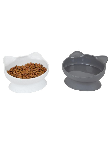 Tazones Elevados para Gato Kitty City 2pk - Diseño Moderno