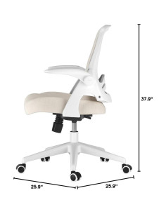 Silla de Oficina Ergonómica Hbada J1 con Reposabrazos Plegables 2