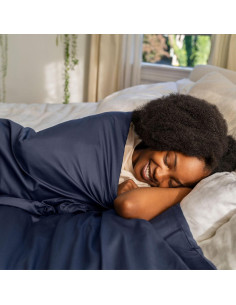 Funda de Edredón 100% Algodón Baloo Azul Marino 203x152 cm 2