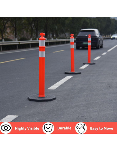 Poste Delineador de Tráfico OranclUS - 3 Paquete 106.68 cm