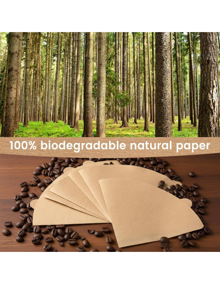 Filtros de café en cono Niveaya 200 unidades tamaño 02 papel natural