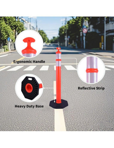 Poste Delineador de Tráfico OranclUS - 3 Paquete 106.68 cm