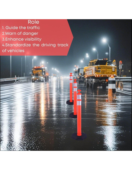 Poste Delineador de Tráfico OranclUS - 3 Paquete 106.68 cm