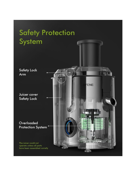 Extractor de Jugo SIFENE AMR518F 1000W 3 Velocidades 800ml