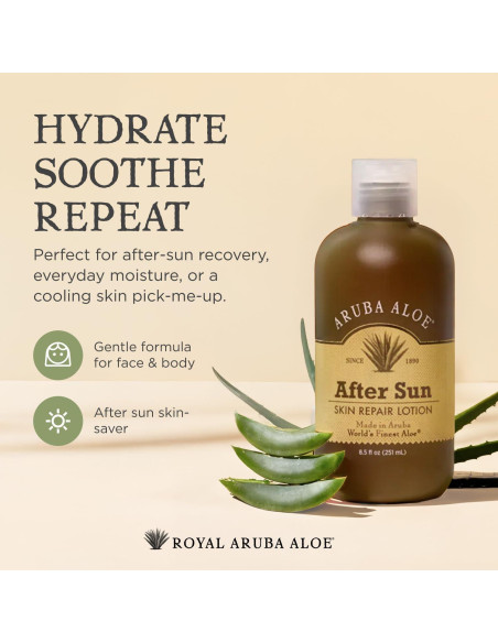 Loción Reparadora Post-Solar Aruba Aloe - Hidratante 118 ml