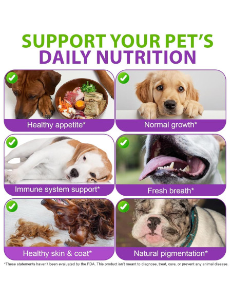 Gotas Multivitamínicas para Perros Vceeoy 15 en 1 Salud Piel Articulaciones