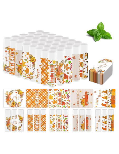 50 Piezas Balsamo Labial Hidratante Nlicrst Acción de Gracias