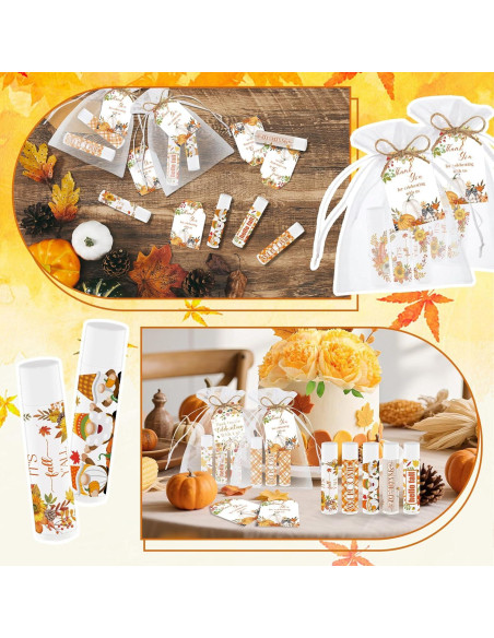 50 Piezas Balsamo Labial Hidratante Nlicrst Acción de Gracias