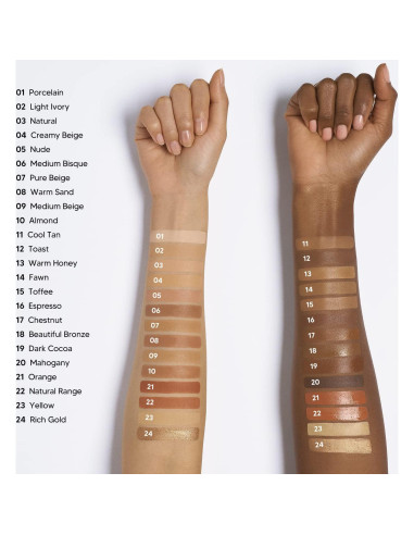 Corrector y Base de Maquillaje HD Ruby Kisses 3 Paquete Caoba