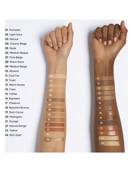 Corrector y Base de Maquillaje HD Ruby Kisses 3 Paquete Caoba