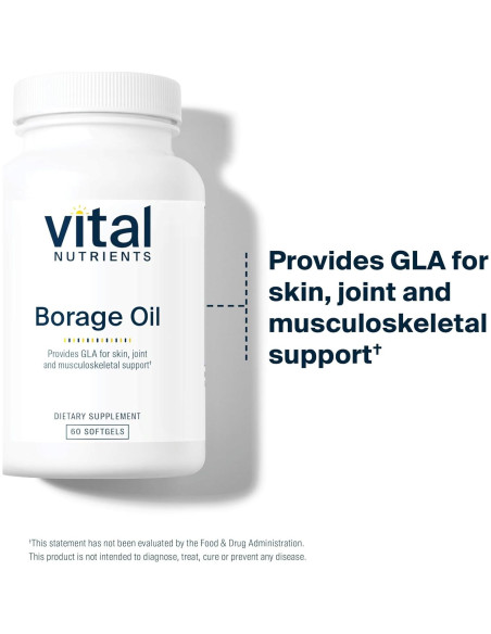 Aceite de Borraja Vital Nutrients 1000mg - 60 Gelatinas Blandas