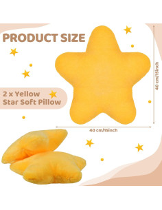 Almohadas de Peluche Estrella Amarilla Sumind - 2 Pcs 40 cm 2