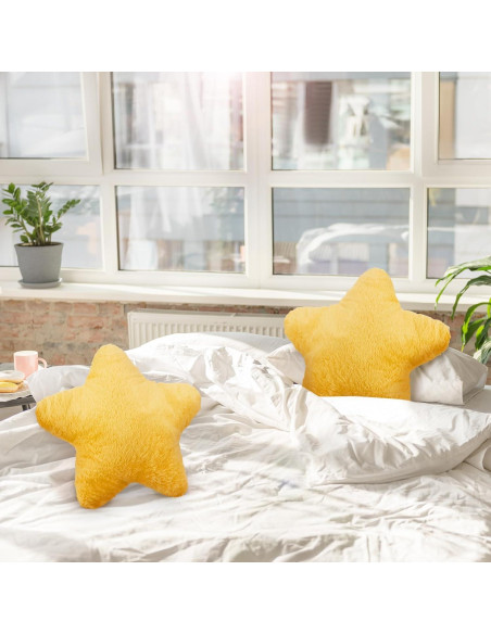 Almohadas de Peluche Estrella Amarilla Sumind - 2 Pcs 40 cm