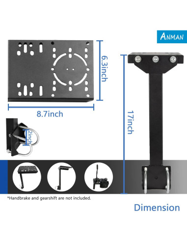 Soporte de Volante Anman para Simulador de Carreras Ajustable