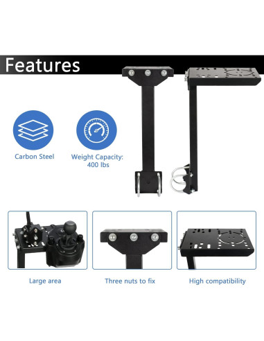 Soporte de Volante Anman para Simulador de Carreras Ajustable