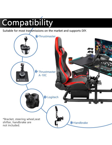 Soporte de Volante Anman para Simulador de Carreras Ajustable