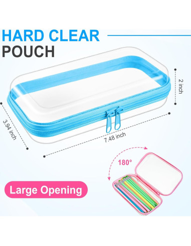 10 Fundas Duras Transparentes Sanwuta Tamaño S Color Macaron