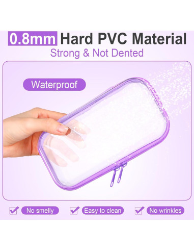 10 Fundas Duras Transparentes Sanwuta Tamaño S Color Macaron