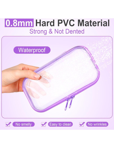 10 Fundas Duras Transparentes Sanwuta Tamaño S Color Macaron