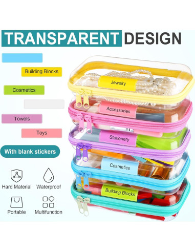 10 Fundas Duras Transparentes Sanwuta Tamaño S Color Macaron