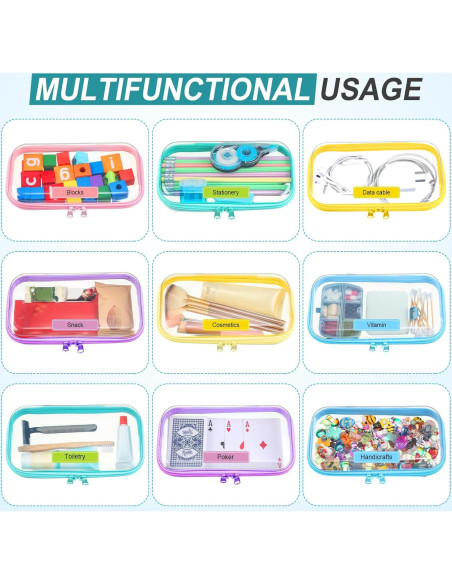 10 Fundas Duras Transparentes Sanwuta Tamaño S Color Macaron